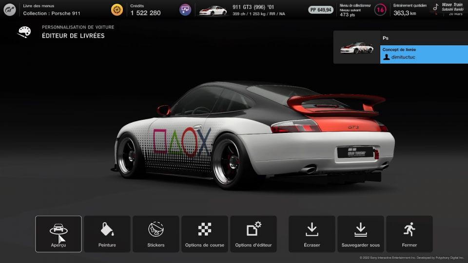 Porsche livrée PlayStation