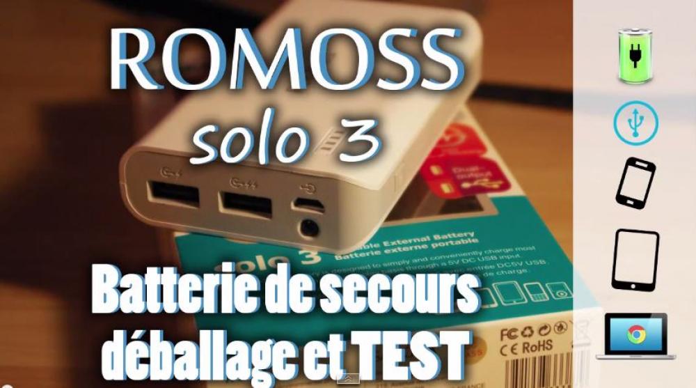 Test de la batterie d'appoint 6000mAh Romoss Solo 3