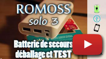 Test de la batterie d'appoint 6000mAh Romoss Solo 3